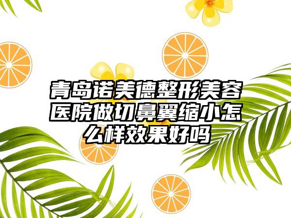 青岛诺美德整形美容医院做切鼻翼缩小怎么样效果好吗