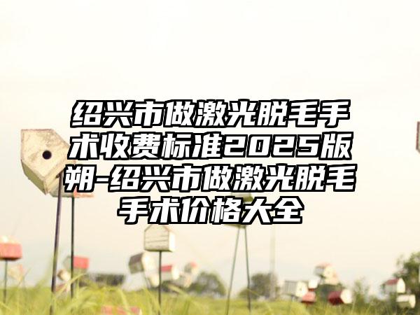 绍兴市做激光脱毛手术收费标准2025版朔-绍兴市做激光脱毛手术价格大全