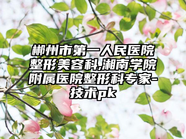 郴州市第一人民医院整形美容科,湘南学院附属医院整形科专家-技术pk