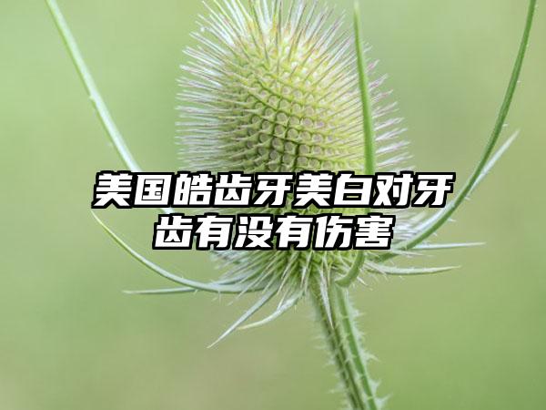 美国皓齿牙美白对牙齿有没有伤害