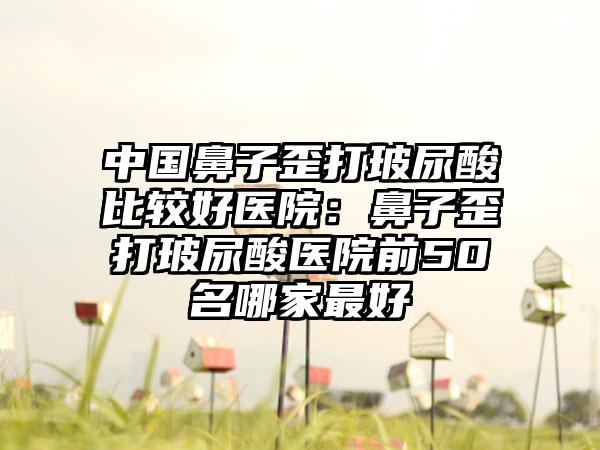 中国鼻子歪打玻尿酸比较好医院：鼻子歪打玻尿酸医院前50名哪家最好