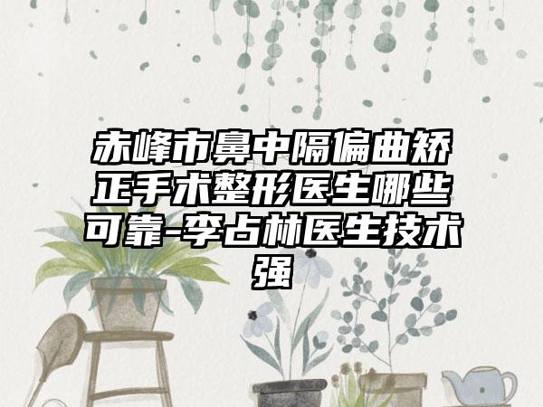 赤峰市鼻中隔偏曲矫正手术整形医生哪些可靠-李占林医生技术强