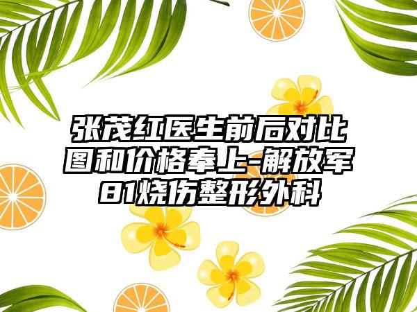 张茂红医生前后对比图和价格奉上-解放军81烧伤整形外科