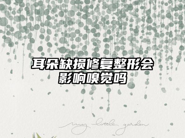 耳朵缺损修复整形会影响嗅觉吗