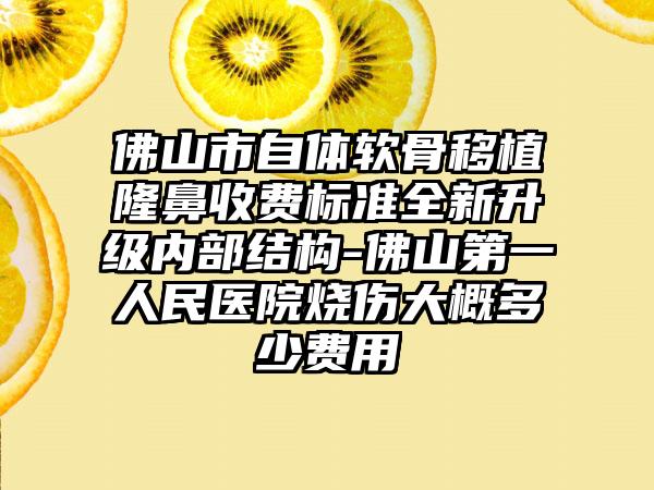 佛山市自体软骨移植隆鼻收费标准全新升级内部结构-佛山第一人民医院烧伤大概多少费用