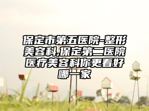 保定市第五医院-整形美容科,保定第二医院医疗美容科你更看好哪一家
