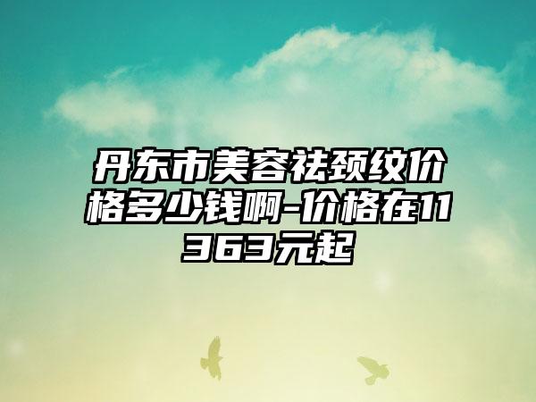 丹东市美容祛颈纹价格多少钱啊-价格在11363元起
