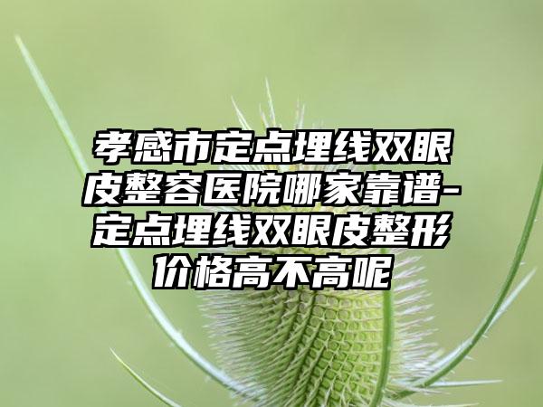 孝感市定点埋线双眼皮整容医院哪家靠谱-定点埋线双眼皮整形价格高不高呢