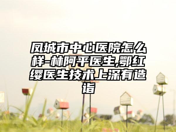 凤城市中心医院怎么样-林阿平医生,鄂红缨医生技术上深有造诣